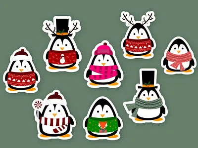 Christmas penguin animal cartoon character christmas christmas animal christmas ugly sweater cute animal elegant christmas fall animal fox graphic design illustration penguin reindeer snowman stickers winter winter character xmas xmas animal