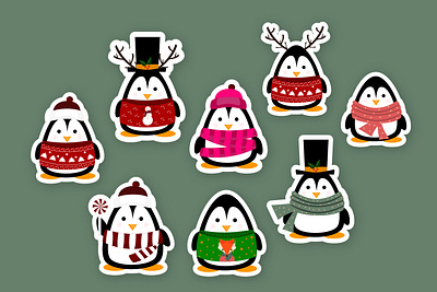 Christmas penguin animal cartoon character christmas christmas animal christmas ugly sweater cute animal elegant christmas fall animal fox graphic design illustration penguin reindeer snowman stickers winter winter character xmas xmas animal