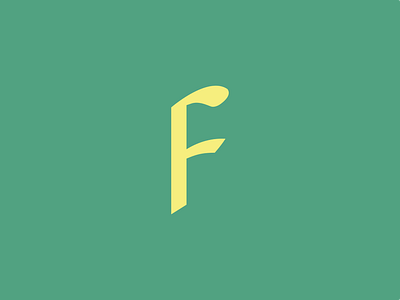 F logo f logo green lemon logo design
