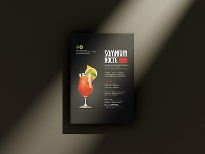 Cocktail dinner flyer design branding design graphic design illustration minimal typography