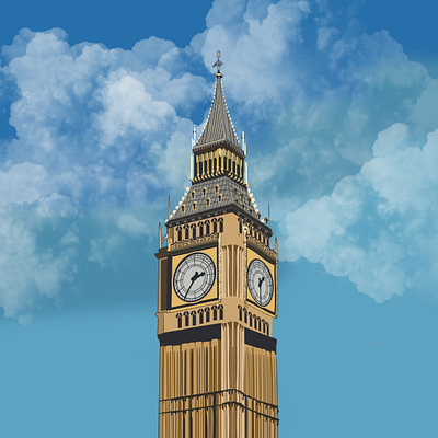 Clock tower 3d animation architecture art artwork branding design england graphic design illustration logo london motion graphics ui
