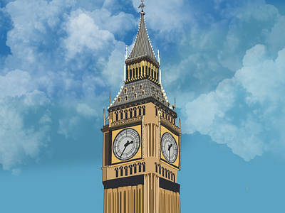 Clock tower 3d animation architecture art artwork branding design england graphic design illustration logo london motion graphics ui