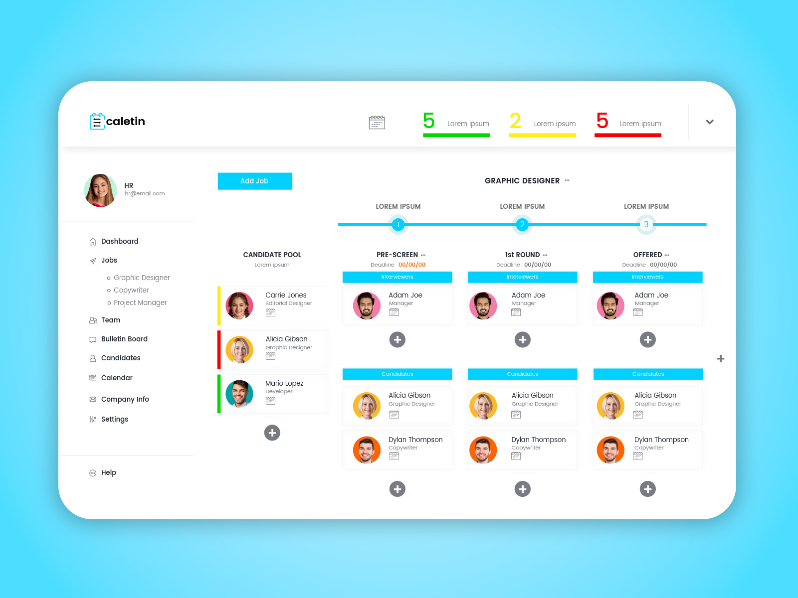 Caletin - Dashboard UI Platform branding product design ui user experience design user interface design