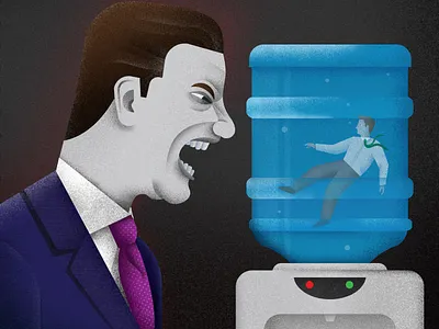 Bullying in the Workplace conceptual illustration vector