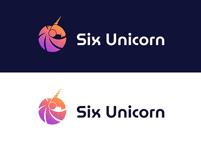 Logo Design for Team @ Six Unicorn branding design illustration logo unicorn