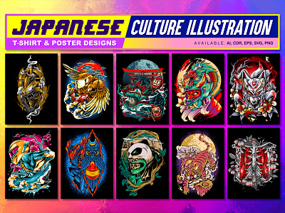 Japanese Culture Illustrations japanese culture bundle