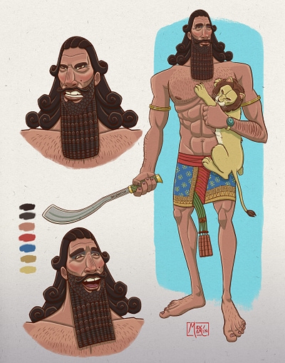 Gilgamesh Character Design character build character concept character design graphic novel illustration