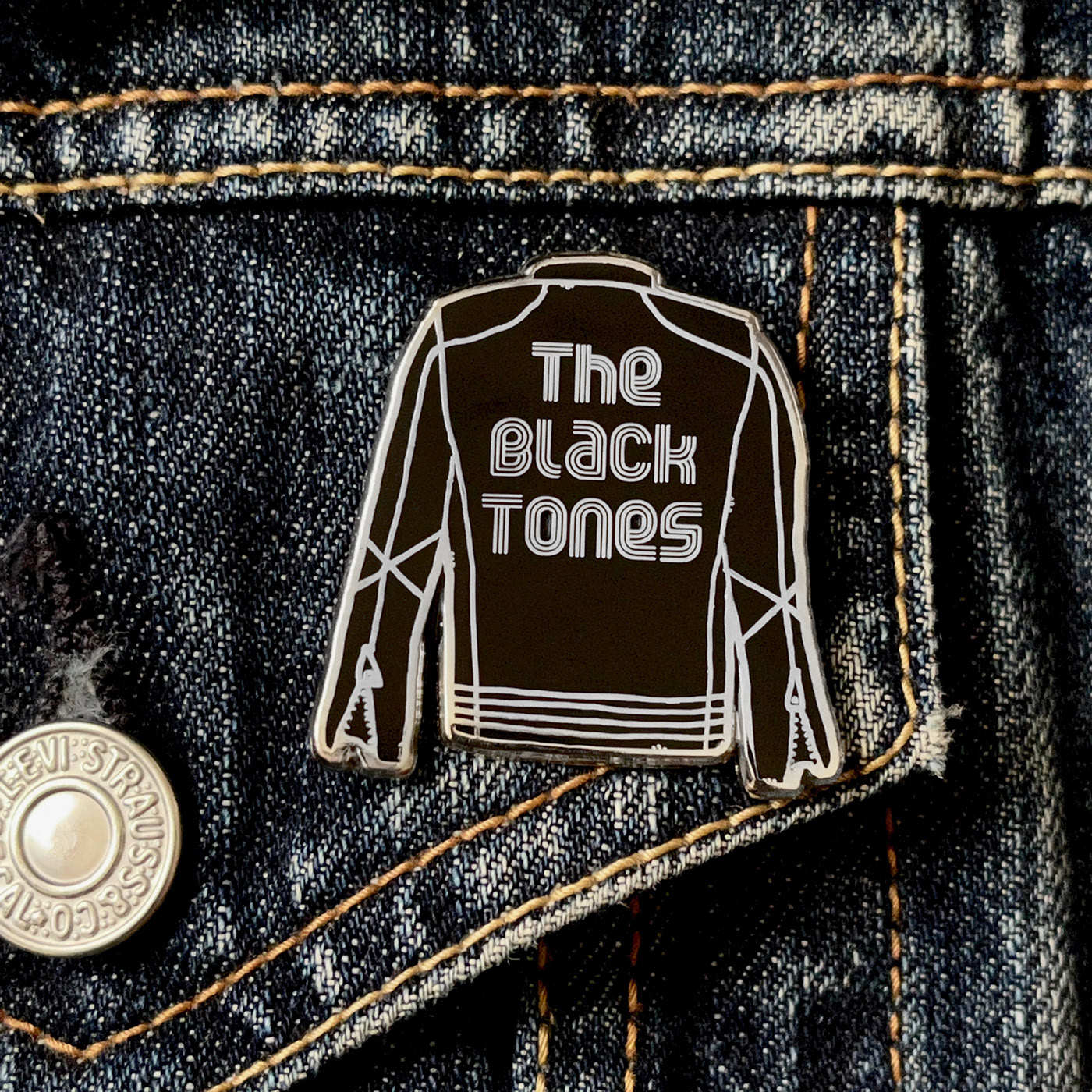The Black Tones Pin band design enamel illustration merch mightyoss pin seattle the black tones