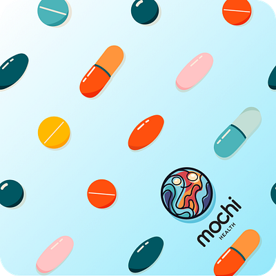 Mochi Health (Social Media Mockups) branding graphic design logo