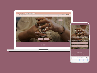 On the Go Tarot branding design square online store web design weebly
