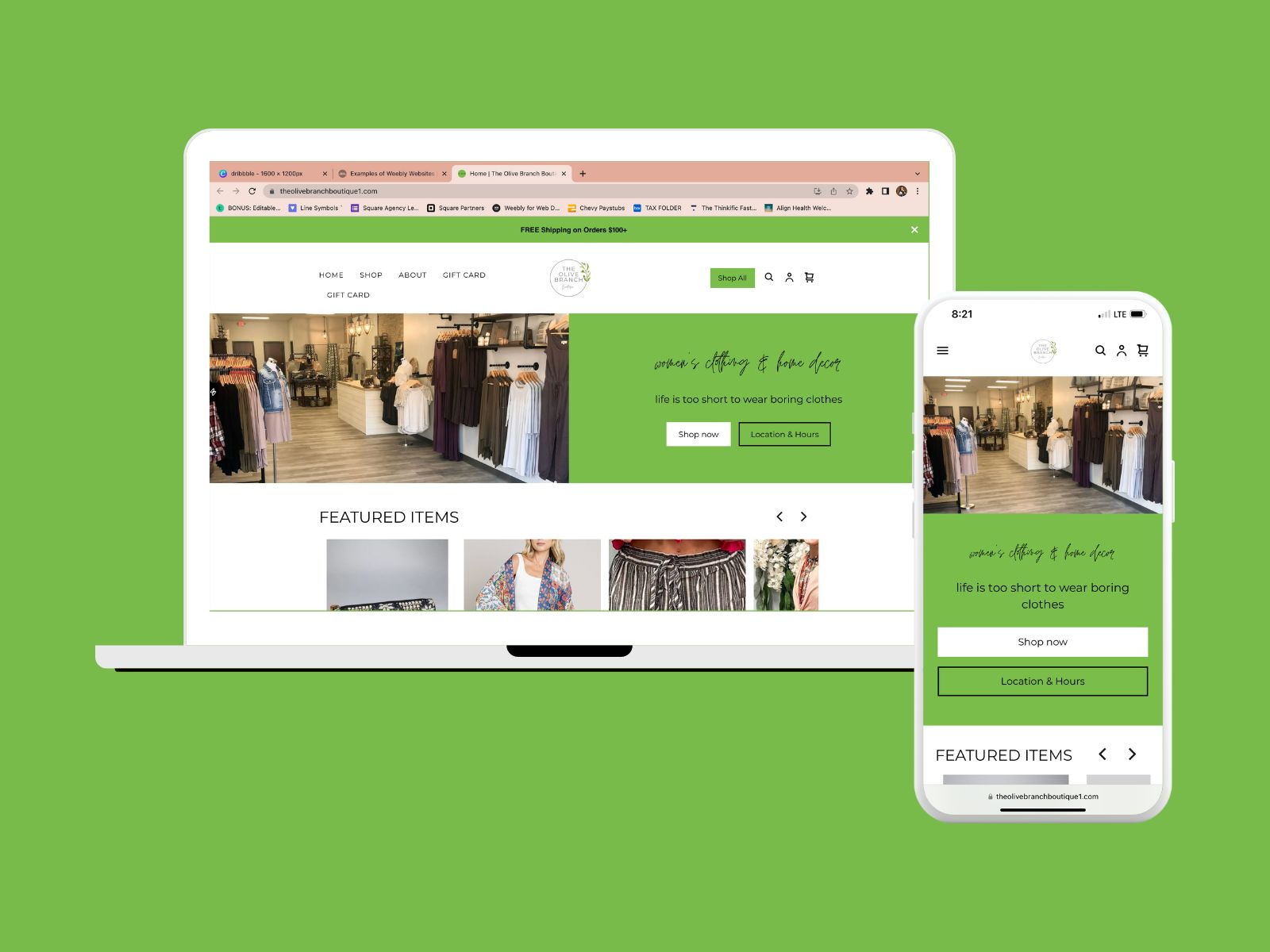 Olive Branch Boutique by Alyssa Tollefson on Dribbble