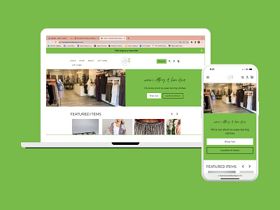 Olive Branch Boutique ecommerce square online store web design weebly