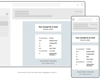 DailyUI #17 - Email Receipt dailyui dailyui17 emai design email email receipt figma mobile ui uidesign ux uxdesign