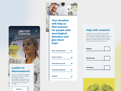 Research institute - website australia clean design design institute medical minimal mobile mobile first perth research centre ui ux uxui