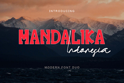 Mandalika Indonesia banner branding font duo kdp logo poster print procreate serif signature slab sticker sublimation svg