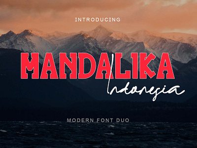 Mandalika Indonesia banner branding font duo kdp logo poster print procreate serif signature slab sticker sublimation svg