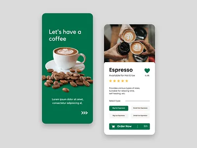 Coffee Shop Mobile App app app design application cafe coffee coffee shop coffee shop mobile app design drink app espresso food app interface ios mobile app product design restaurant shop store ui ui design