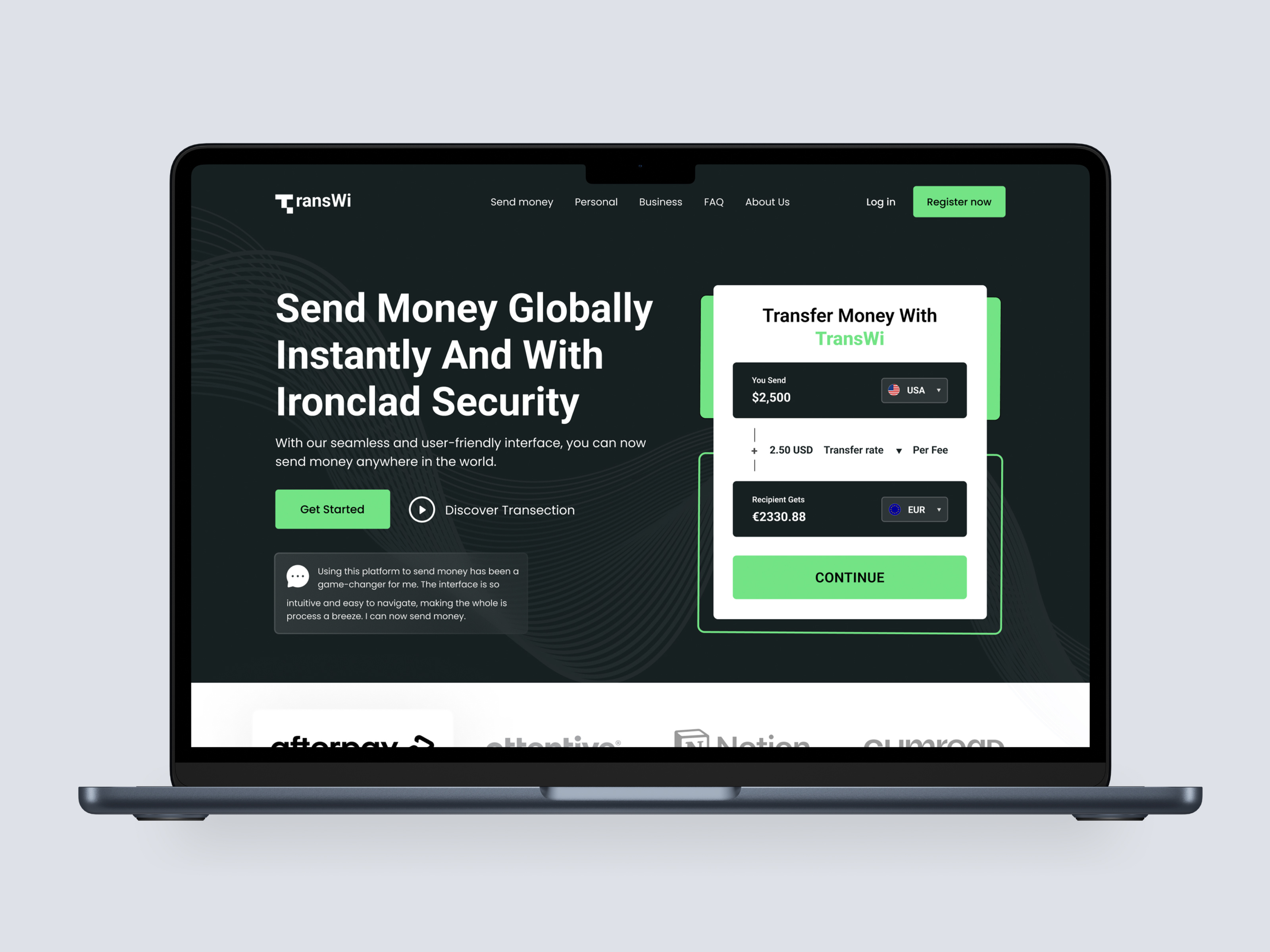 Example of UI & UX Design Service