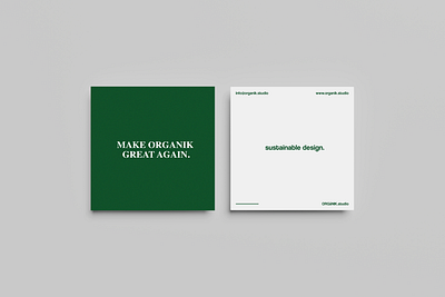 Orgånik.Studio Business Card - Prototype branding business cards design graphic design logo minimalism organic organik prototype simple stationary typography vector