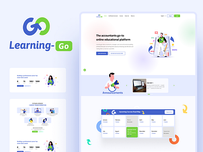 Learning GO, website and brand redesign brand branding design illustration logo ui ux web design