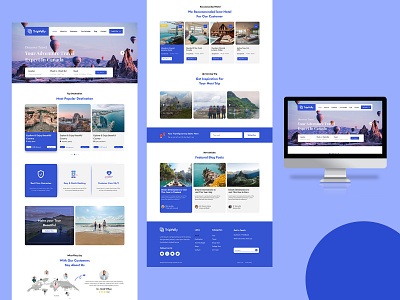Tripvelly - Travel Agency Landing Page ✈️ branding design graphic design landing page theme travel travel agency travel corporate typography uiux web website