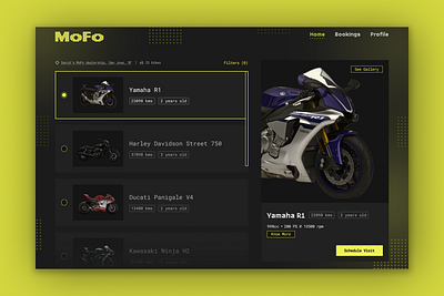 MoFo Bike Dealership Website branding design graphic design ui ux web