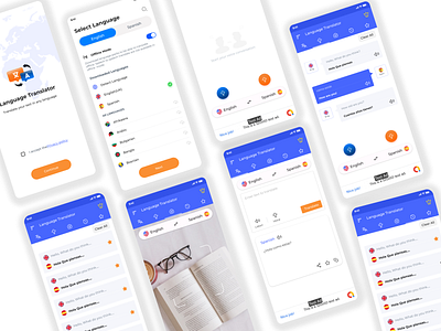 Language Translator App UI Design android app app ui language translator app mobile app translator app translator app ui ui