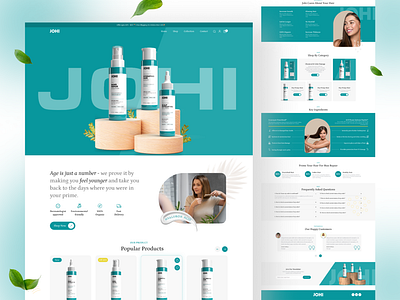 Hair Care Product Landing Page branding design hair care landing page product shop shopify ui ui kit ux web design website