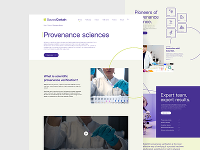 Scientific Provenance - Website australia clean design design doctors forensics landing page motion perth science ui uxui webdesign website