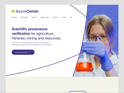 Scientific Provenance - Website australia clean design design doctors forensics landing page motion perth science ui uxui webdesign website