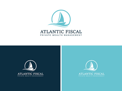 Atlantic Fiscal Logo for Accounting and Financial Company atlantic fiscal logo brand identity branding financial logo logo logo design logo designer logo designs logos