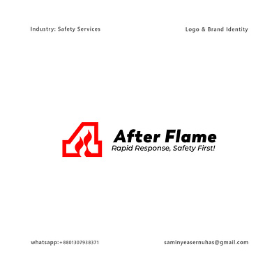 After Flame logo and brand identity | Fire service logo a logo affordable logo design after flame logo creative logo design custom logo design fire fire logo flame logo logo design company logo design services professional logo design ⚡