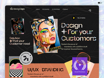 Design agency Landing Page design graphic design illustration logo ui vector