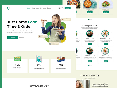 Food Delivery Website Design cooking delivery website ecommerce website food and drink food app food delivery food delivery service food order minimal modern restaurant website shop