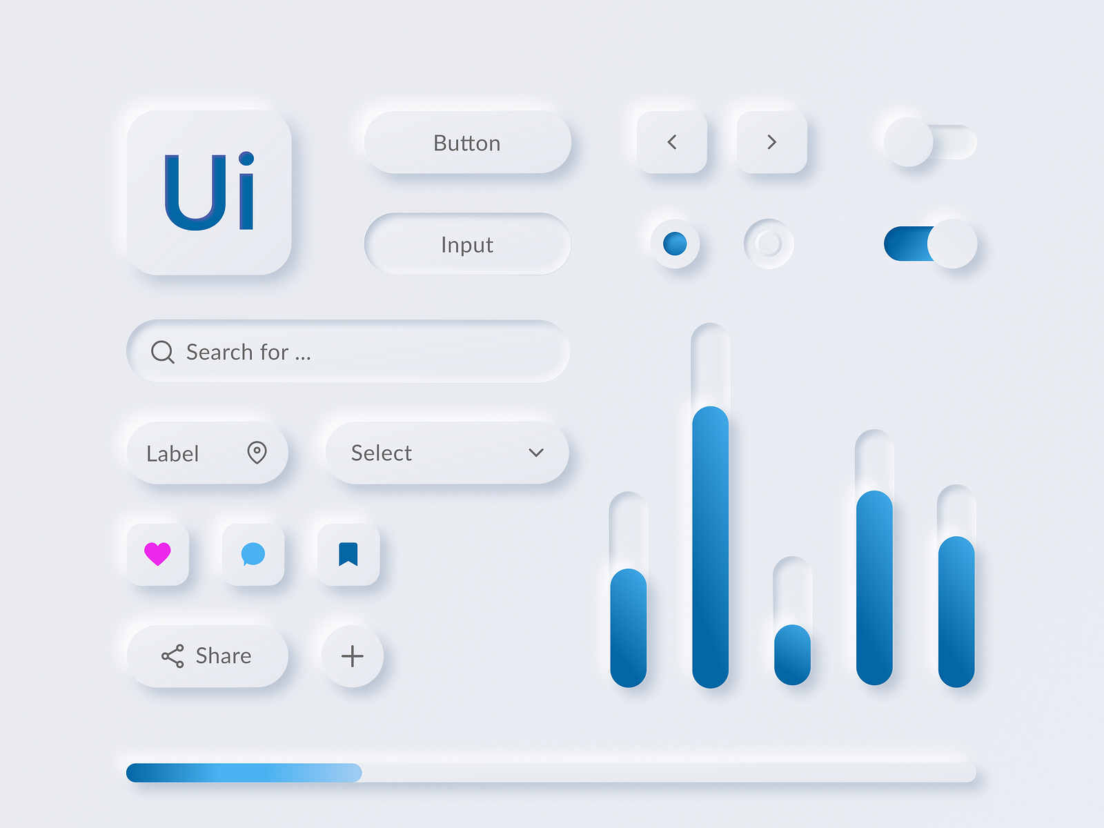 Neumorphism Ui Kit by Tatyana on Dribbble