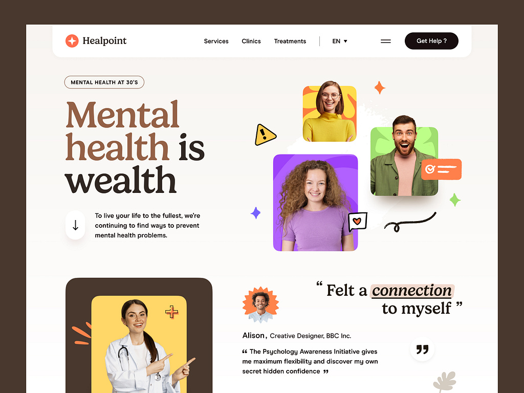 Mental health website by farzan faruk for rylic studio on dribbble