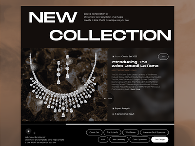 New collection - jewelry landing page dark diamond e commerce gold jewellery shop jewels jewerly landing landing page luxury minimal modern necklaces new collection store styletile typography ui ux web