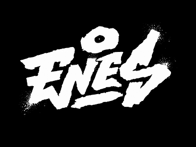 Enes Logotype branding brush dance dj dynamic energy festival graffiti graphic design logotipo logotype music producer solid typo typografia typography urban vector warsaw