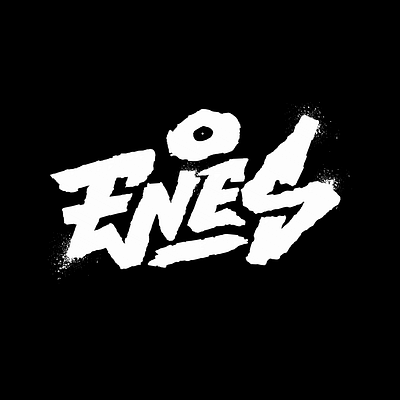 Enes Logotype branding brush dance dj dynamic energy festival graffiti graphic design logotipo logotype music producer solid typo typografia typography urban vector warsaw