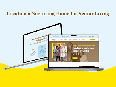 Creating a Nurturing Home for Senior Living banner branding design illustration logo ui uiux ux vector web design