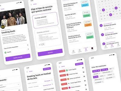 Concert managing app app app design design figma graphic design interface design product design ui visual design