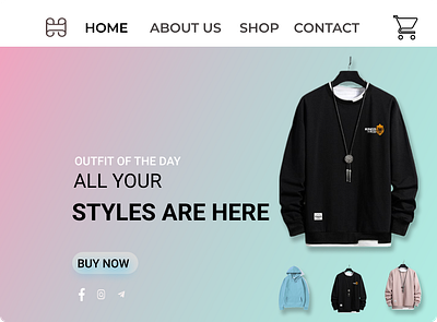 A Fashion store landing page. branding design graphic design ui ux