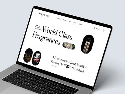 ScentSations - Fragrances Landing Page design mobile app user interface
