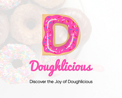 Doughlicious a donuts shop (unused) bakery logo branding company logo design donuts logo graphic design illustration logo logo design typography vector