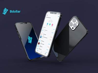 Bdollar - Banking App banking app design graphic design home screen iphone mockup receive money send money slip splash screen transaction view transactions ui ux withdraw money