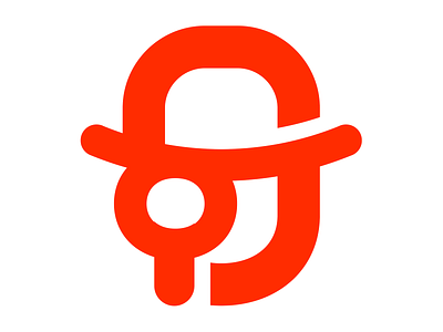 Orange Research Indonesia detective hat indonesia logo lup orange original research simple