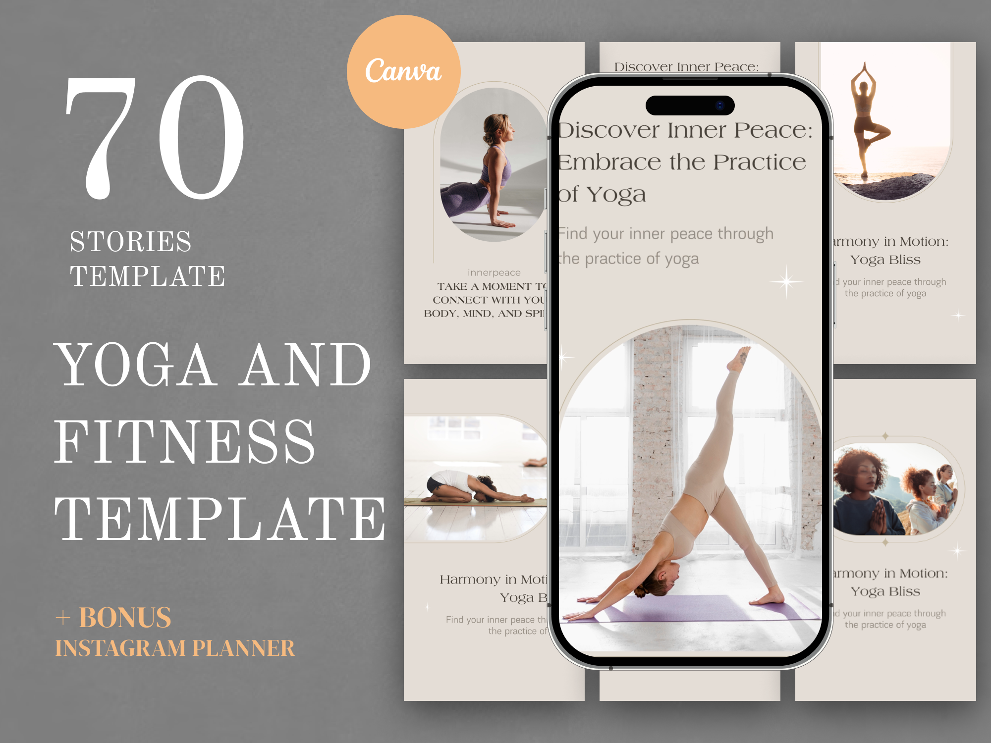 Yoga Instagram Stories Pack Canva by VeliusCreativeStudio on Dribbble