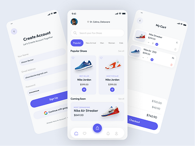 E-commerce Mobile App UIUX Design app design design ecommerce ecommerce app ecoomerce app uiux minimal ui mobile app mobile app shoes shoes app design shoes mobile app stunning ui uiux uiux design