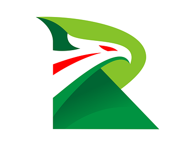 Rewana Education bird eagle eye fly green logo rewana simple