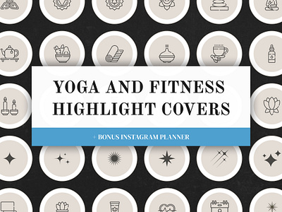 Yoga Instagram Highlight Covers canva design canva template design instagram instagram post instagram stories instagram template ui